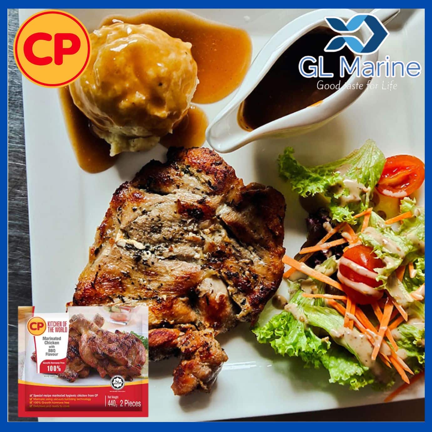 [BEST SELLING][HALAL] CP BRAND MARINATED CHICKEN WITH BBQ FLAVOUR { 440GM / PKT } { 2PCS / PKT }