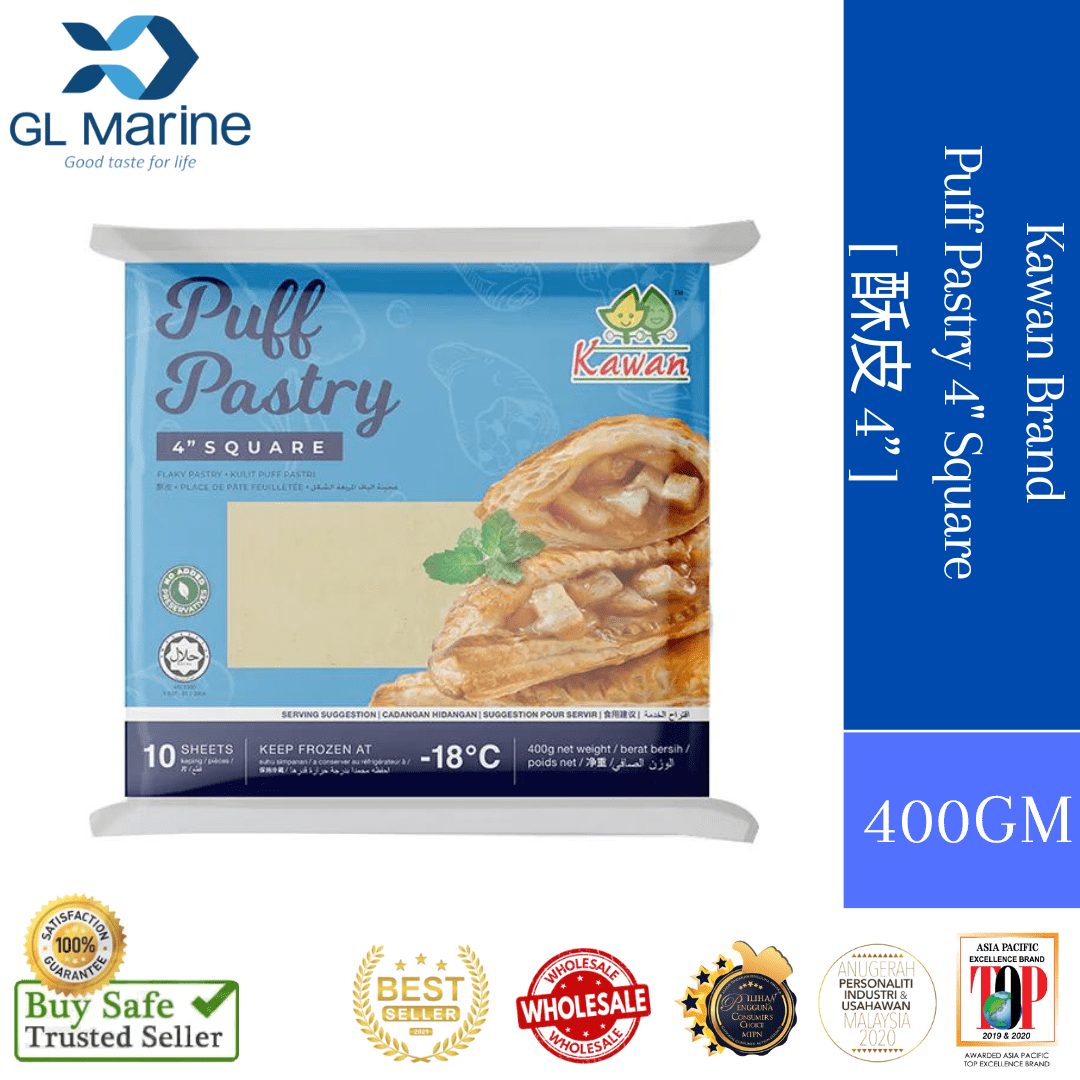 KAWAN Puff Pastry Square 4″ ( 10 PCS – 400GM )