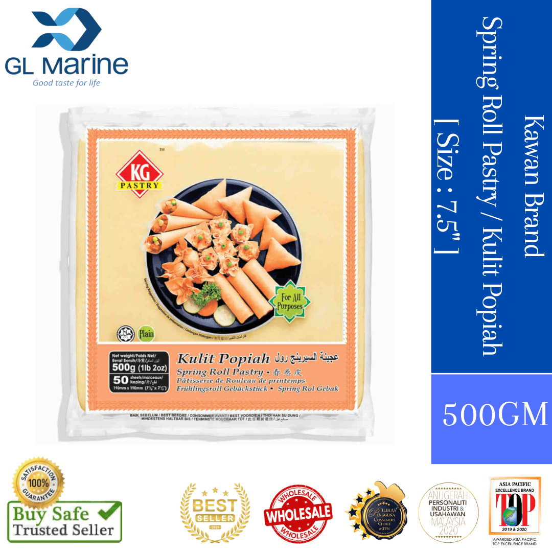 KG PASTRY SPRING ROLL PASTRY 7.5” (500GM)