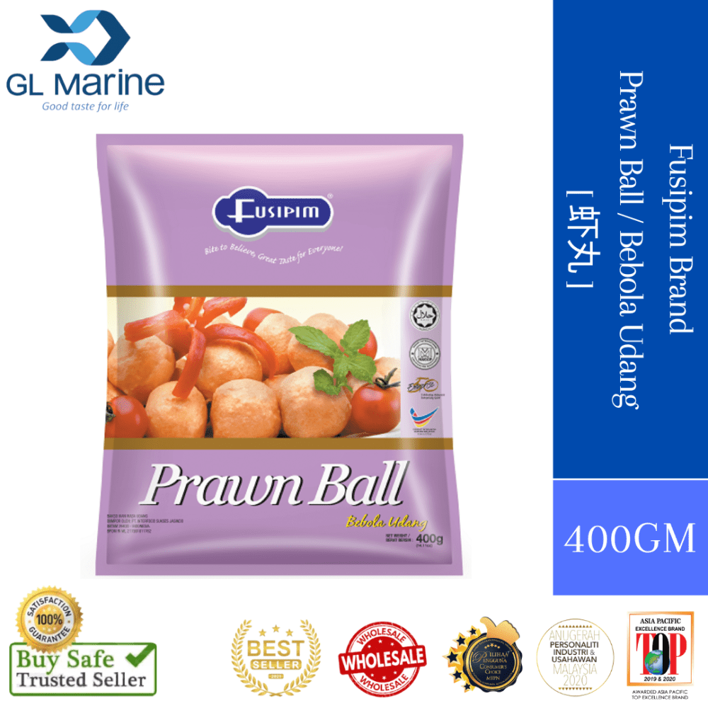 Fusipim Prawn Ball { 400gm } 富食品 虾丸 Gl Marine Frozen Sdn Bhd