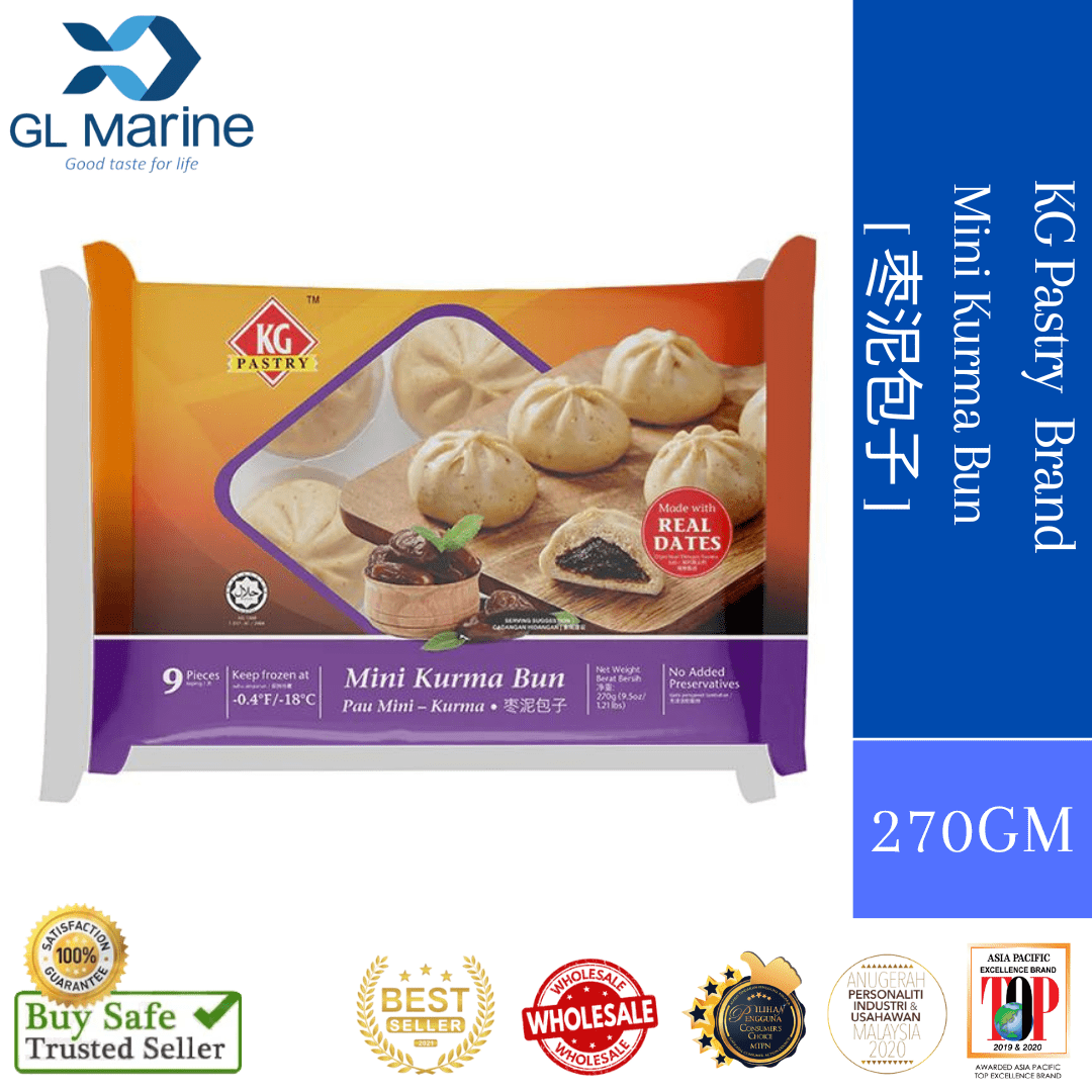 [New Product][Breakfast] Kg Pastry Brand Mini Bun Kurma [ 9PCS/PKT ] [ 270GM/PKT ]